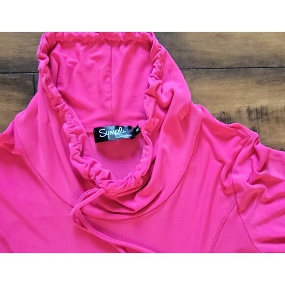 SYMPLI Canada Tunic Top 3/4 Sleeve Pockets Pink Size 8 Energy Slouch Fuschia - Picture 7 of 10